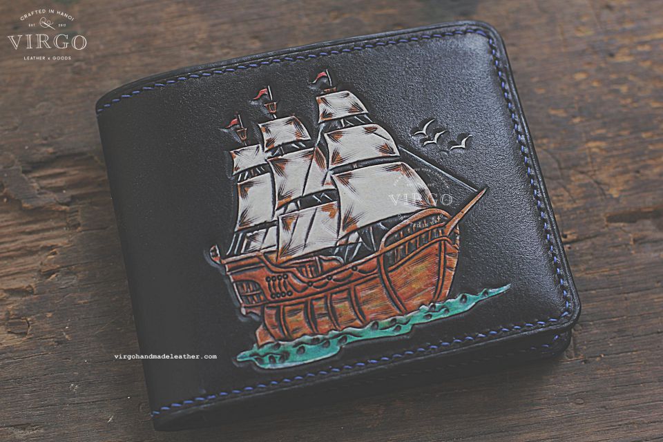 Boat Men Carving Wallet