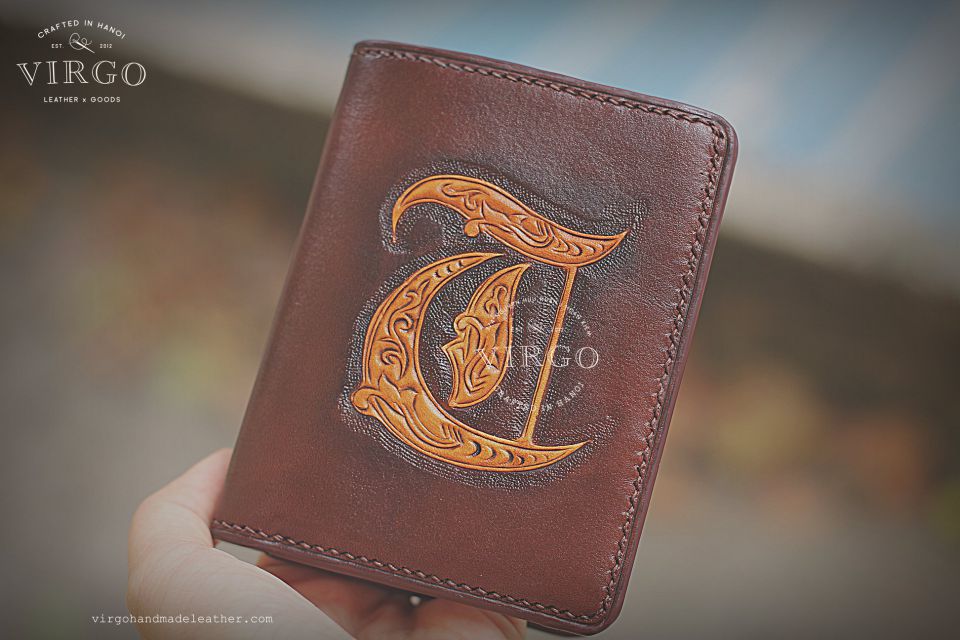 Letter T Men Carving Wallet