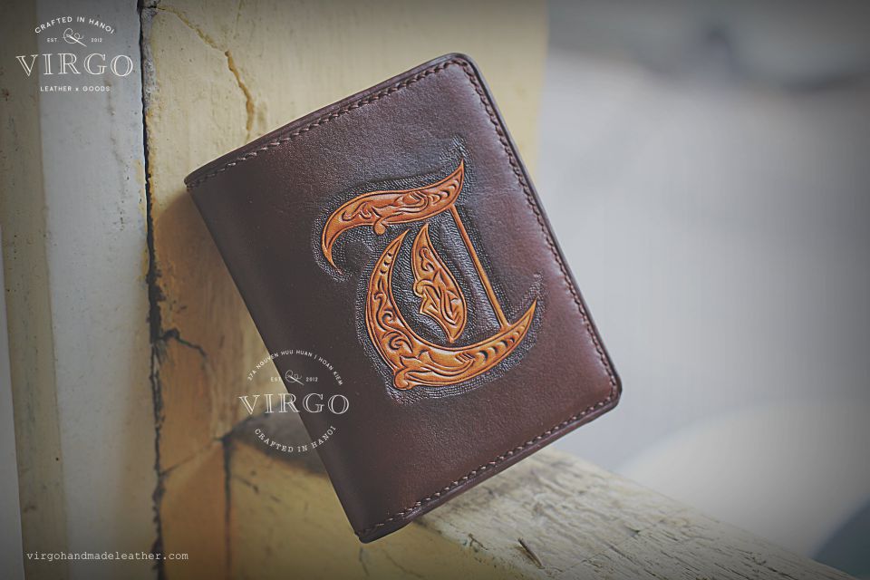 Letter T Men Carving Wallet