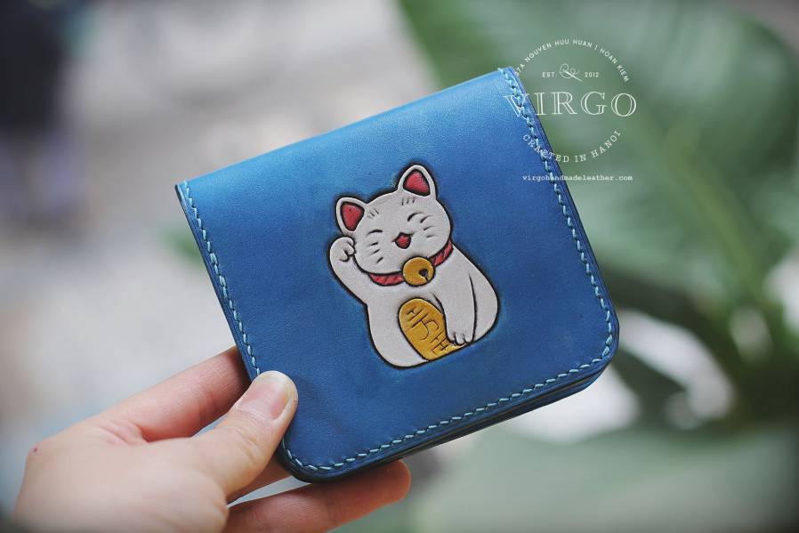 Mandeki Neko Hand Carved Small Wallet