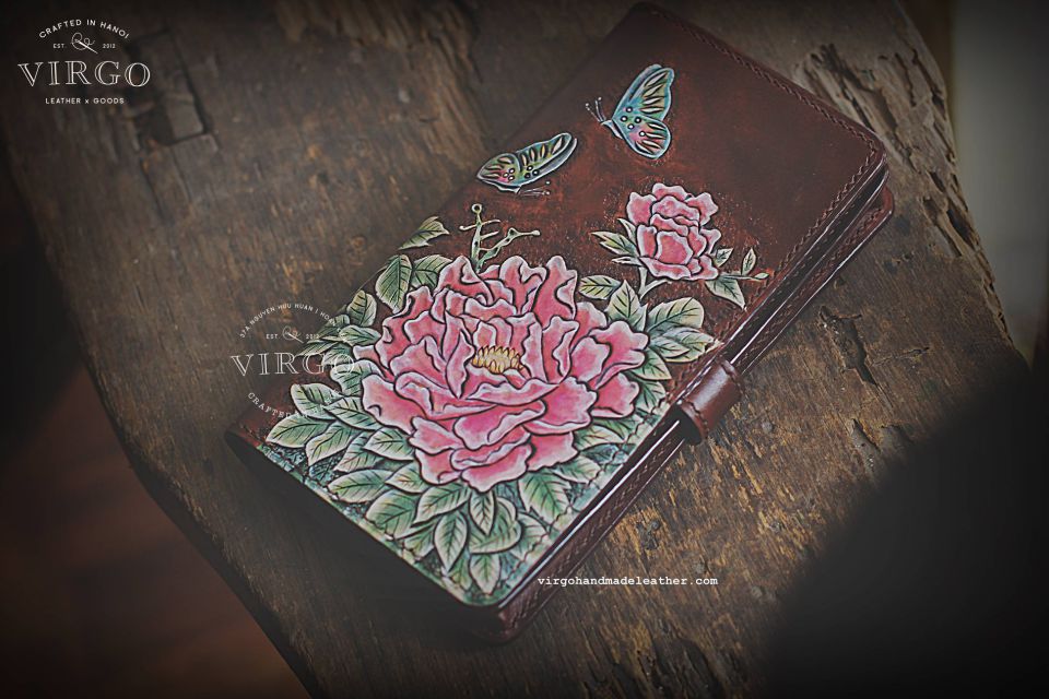 Camellia with Butterfly Long Wallet