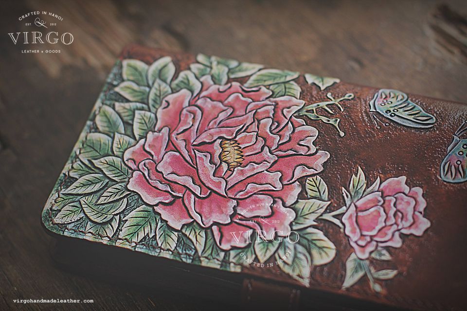 Camellia with Butterfly Long Wallet