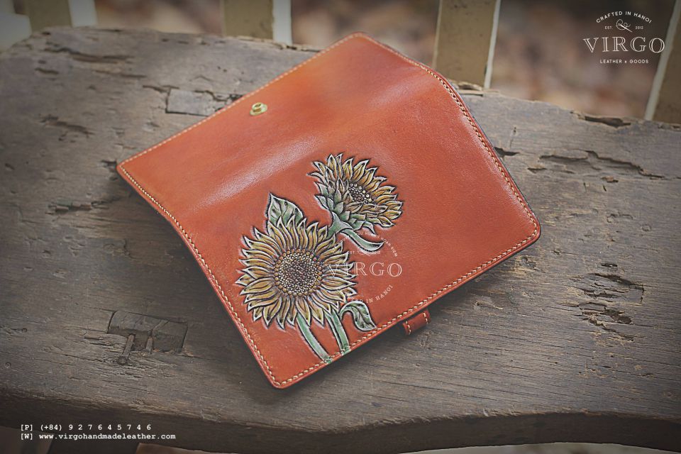 Double Sunflower Long Wallet