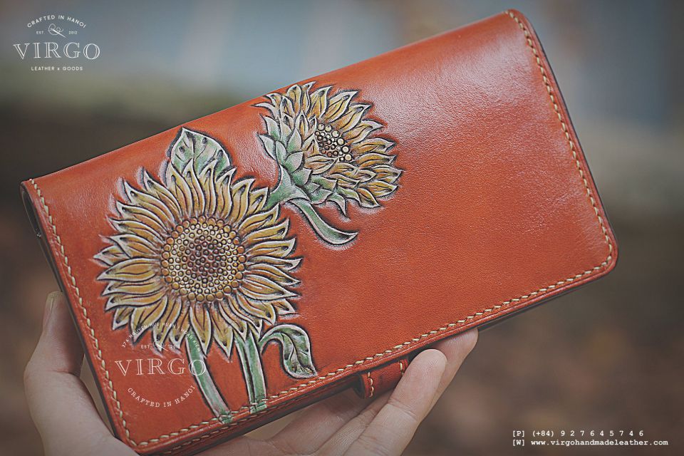 Double Sunflower Long Wallet