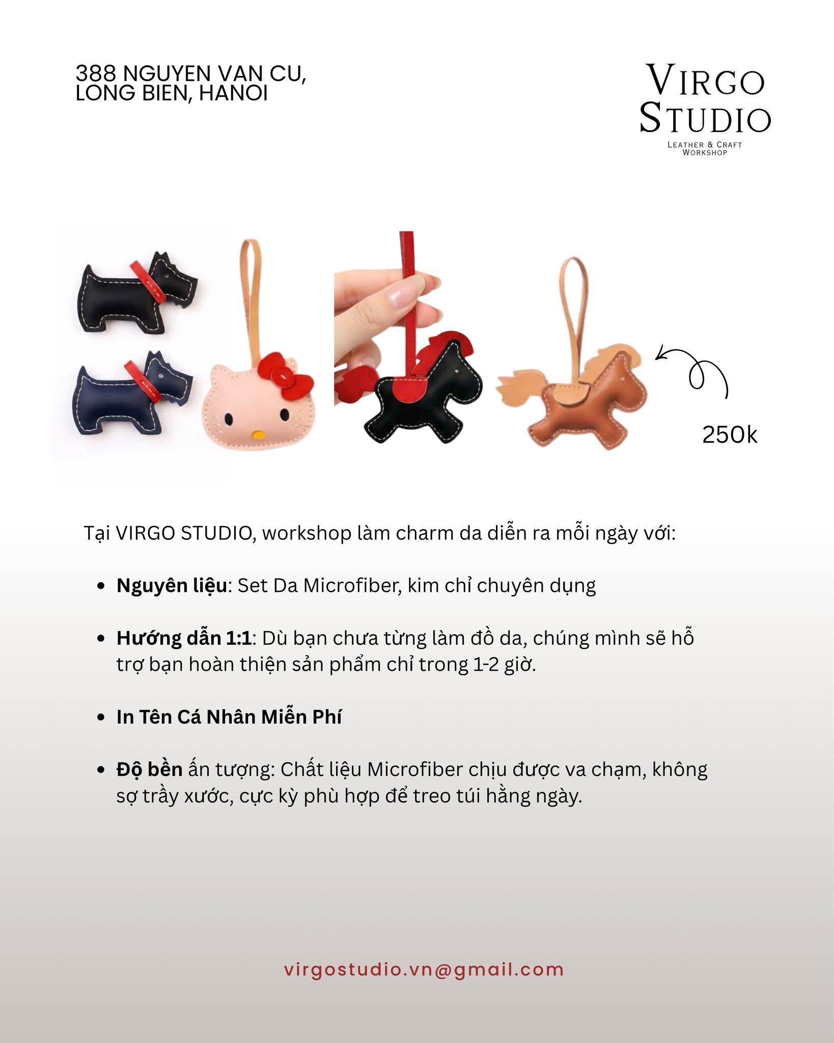 LEATHER CHARM BAG WORKSHOP