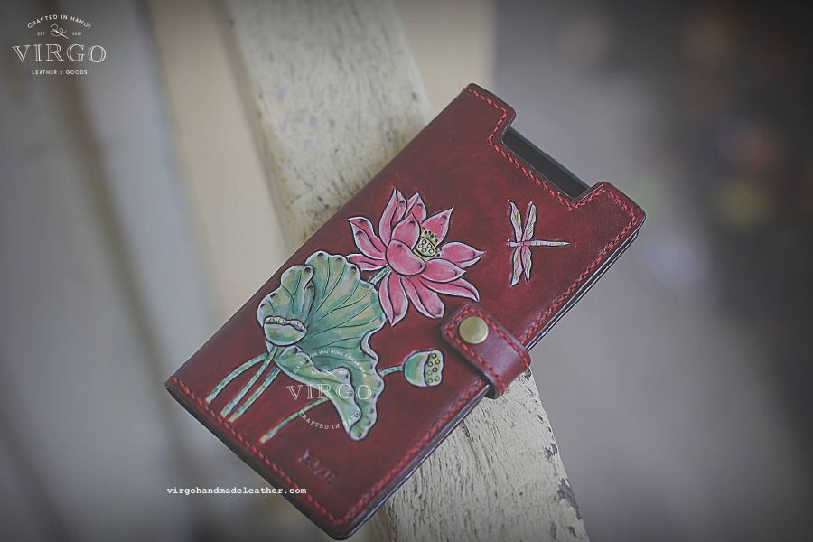 Lotus Phone Wallet with Flydragon