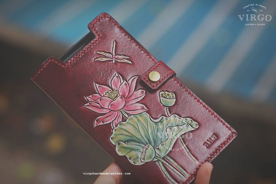 Lotus Phone Wallet with Flydragon