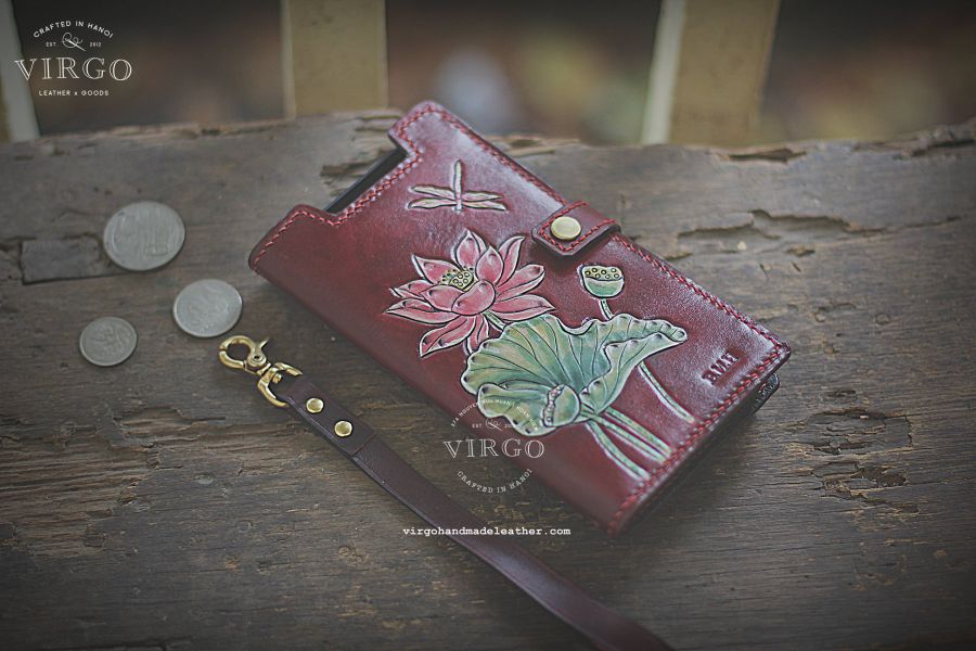 Lotus Phone Wallet with Flydragon