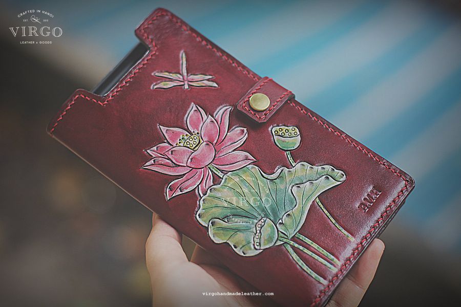 Lotus Phone Wallet with Flydragon