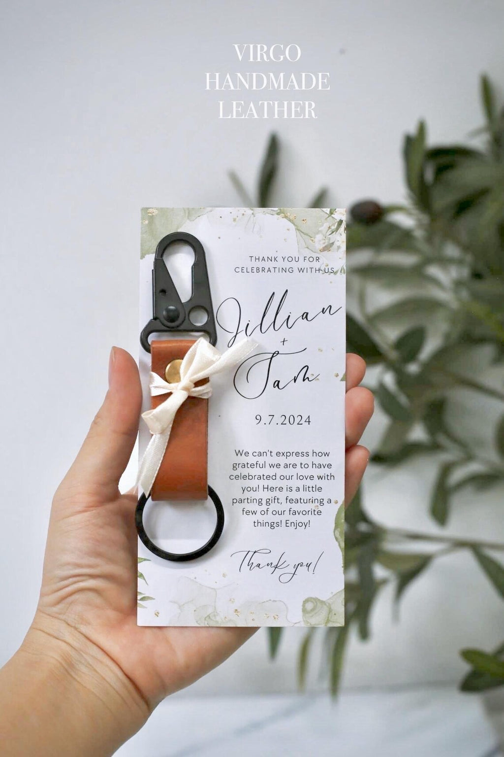 Personalized Leather Keychain