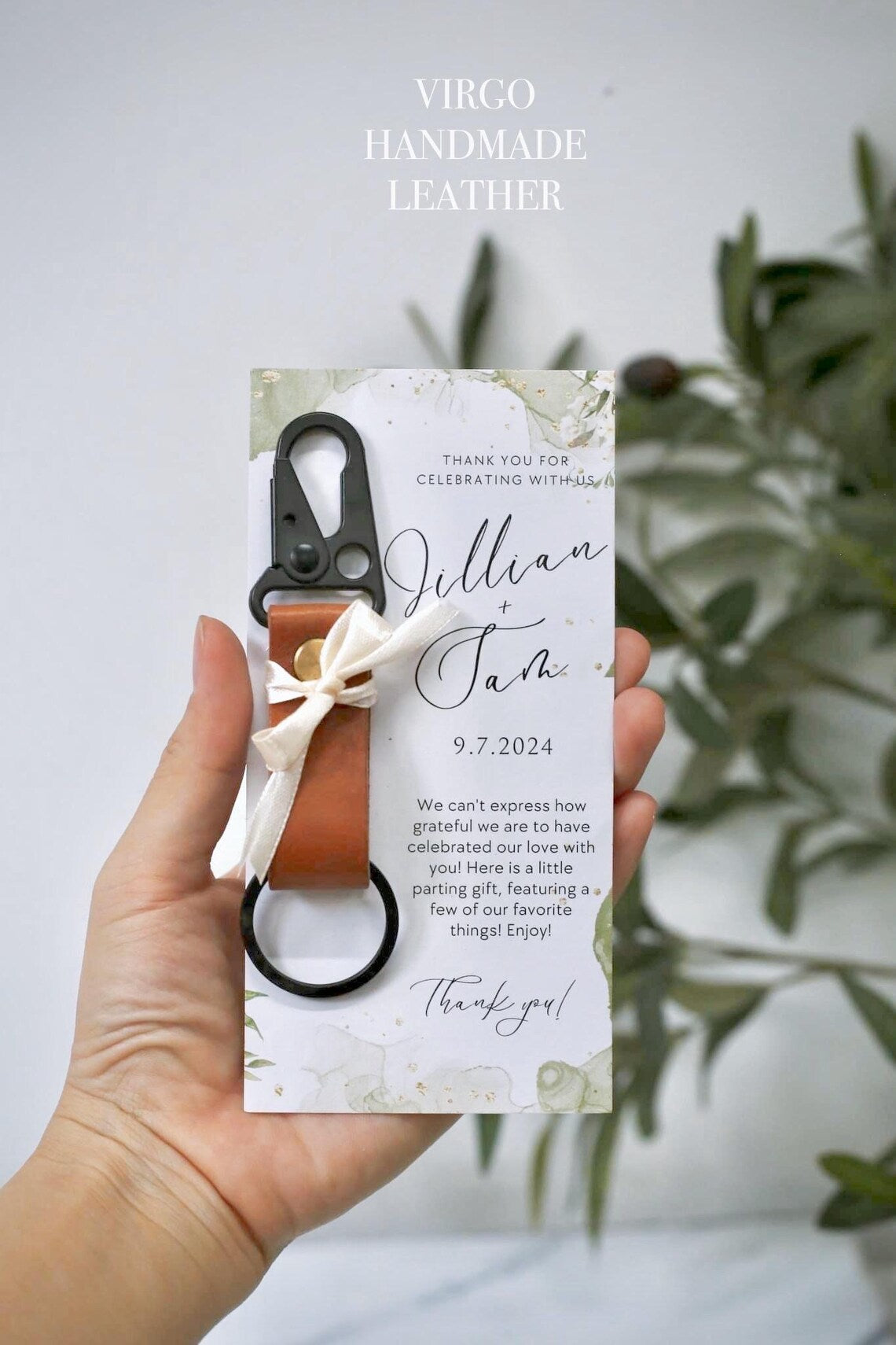 Personalized Leather Keychain