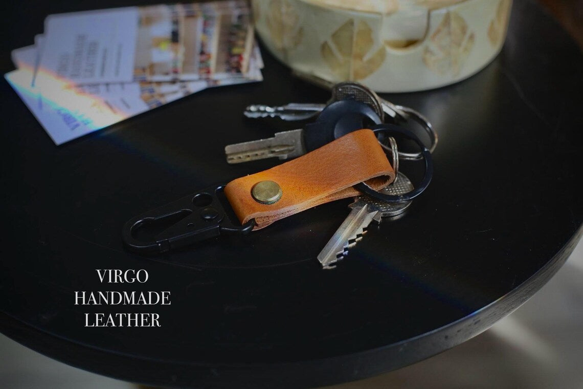 Personalized Leather Keychain