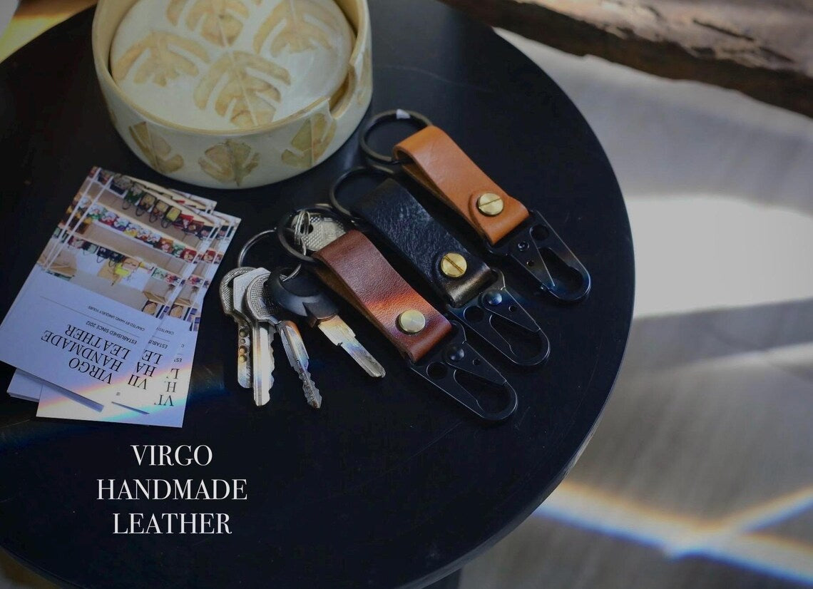 Personalized Leather Keychain