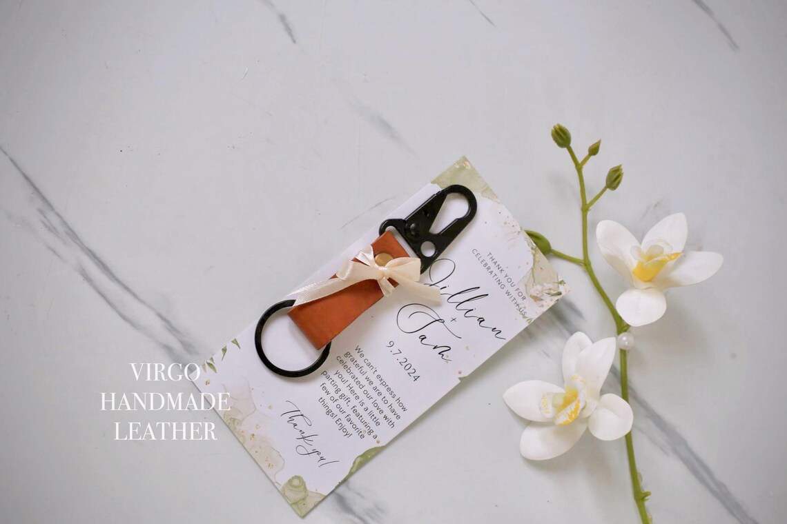 Personalized Leather Keychain