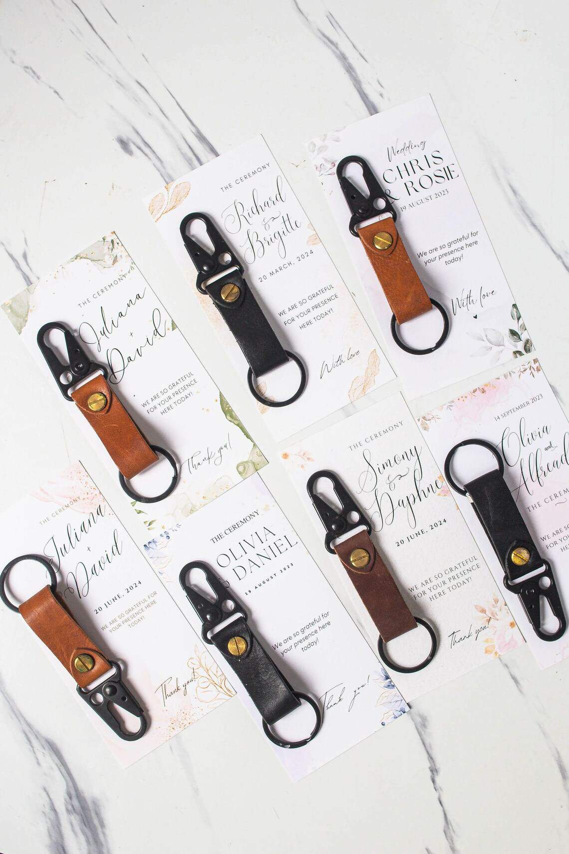 Personalized Leather Keychain