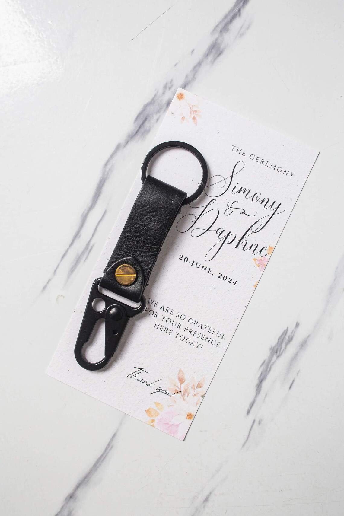 Personalized Leather Keychain