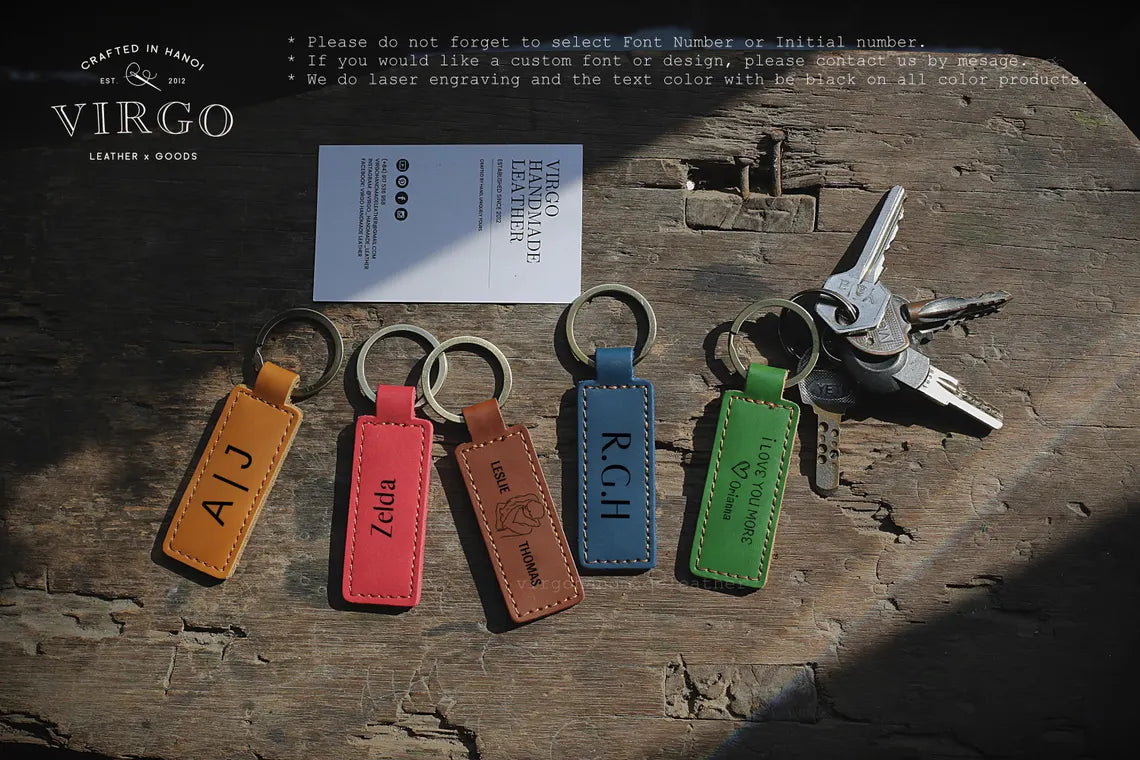 Personalized Leather Keychain