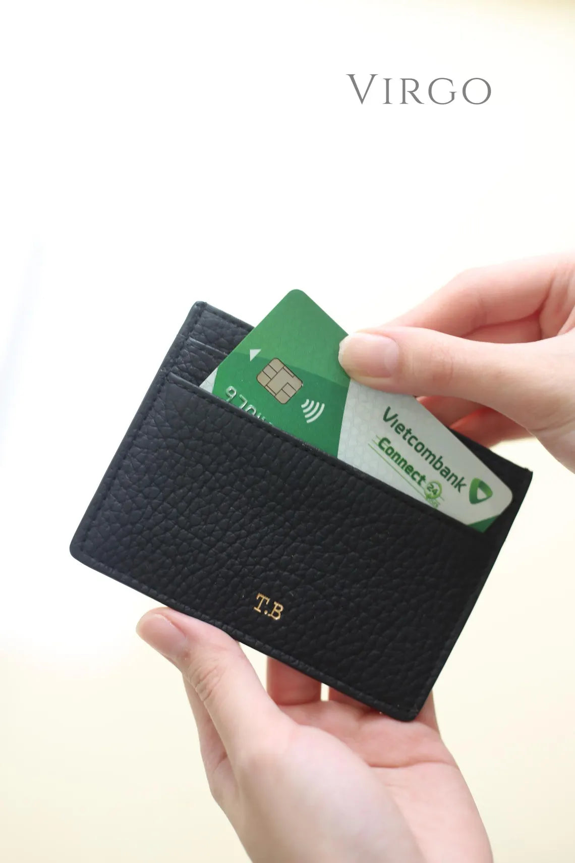 Personalized Leather Cardholder Wallet