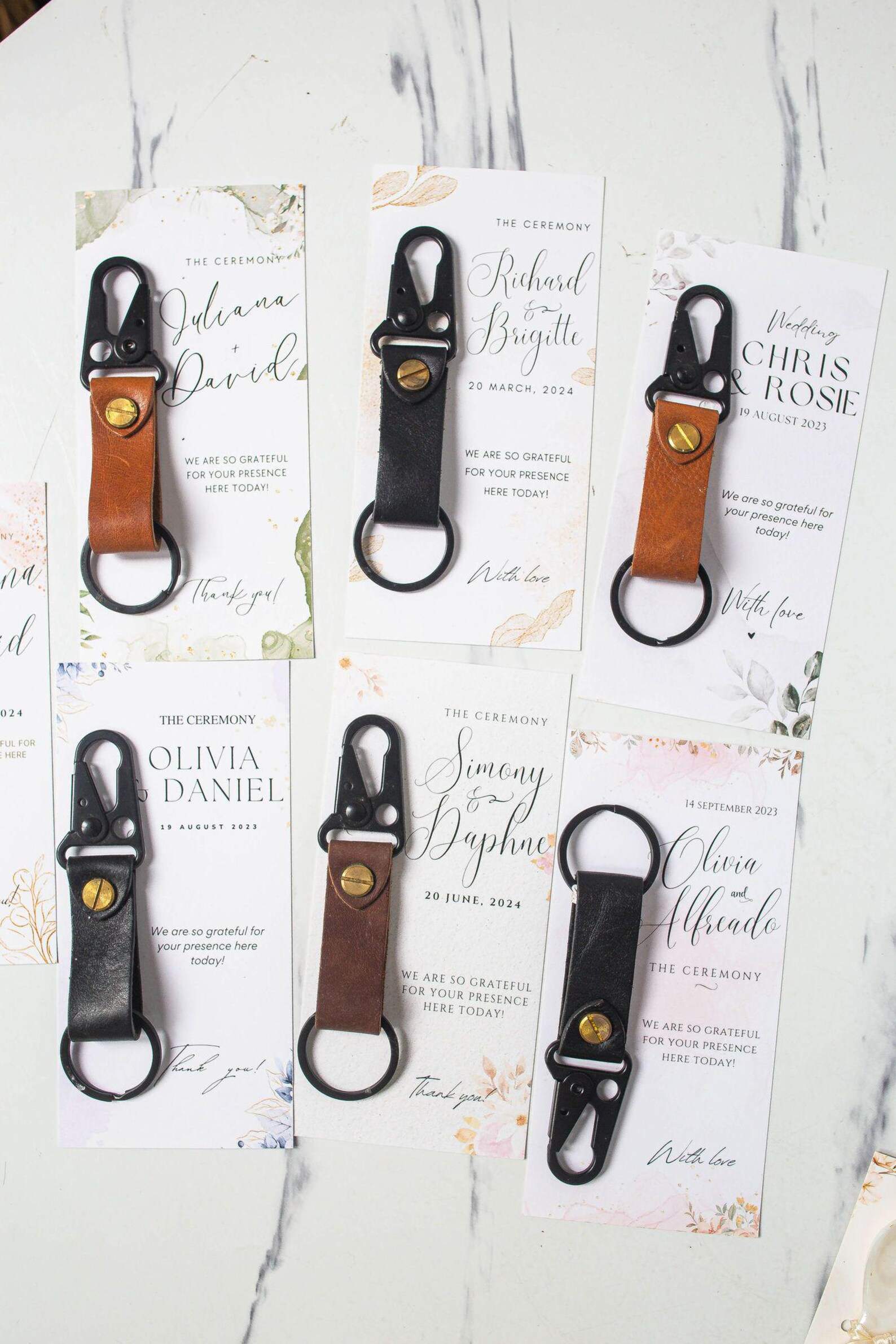 Personalized Leather Keychain