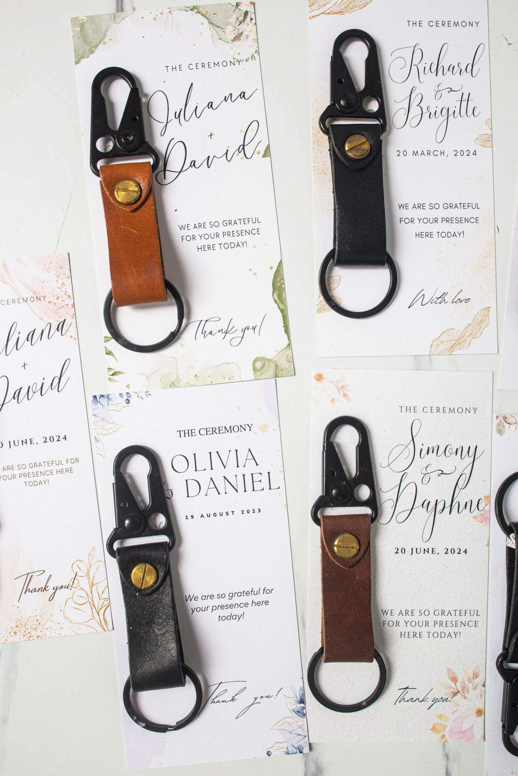 Personalized Leather Keychain