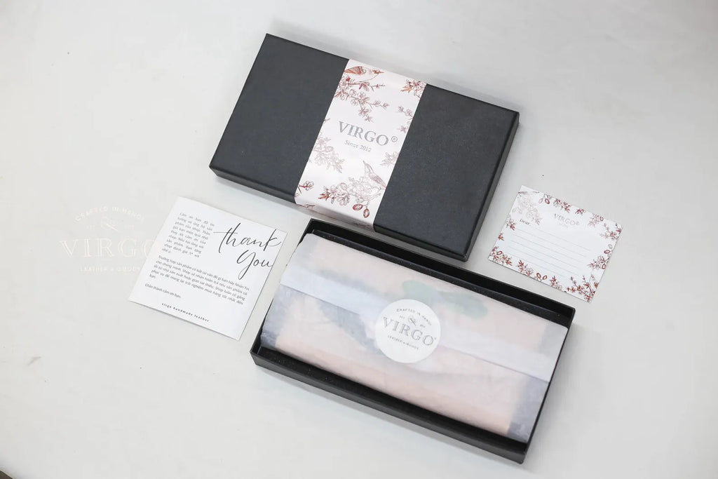 Lotus Hand-Painted Leather Wallet