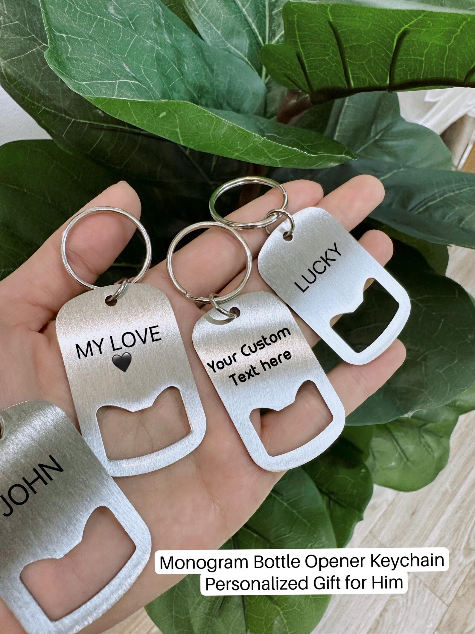 Wholesale Personalized Keychain Bottle Opener, Engraved Sleek Gift, Custom Leather Keychain Bottle Opener, Unique Engraved Gift, Anniversary
