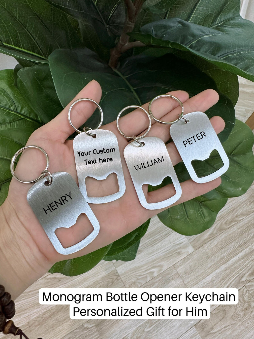 Wholesale Personalized Keychain Bottle Opener, Engraved Sleek Gift, Custom Leather Keychain Bottle Opener, Unique Engraved Gift, Anniversary