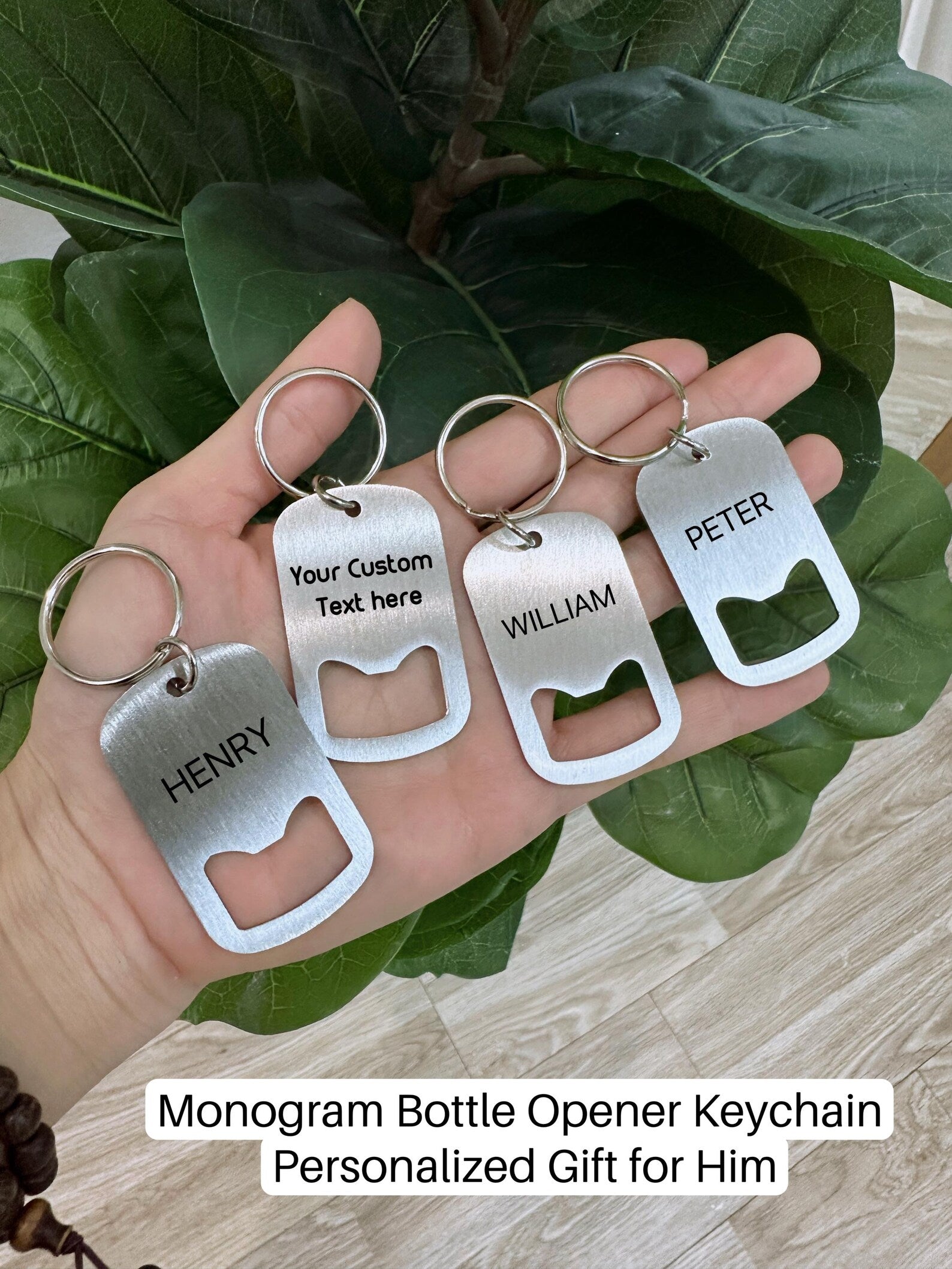Wholesale Personalized Keychain Bottle Opener, Engraved Sleek Gift, Custom Leather Keychain Bottle Opener, Unique Engraved Gift, Anniversary