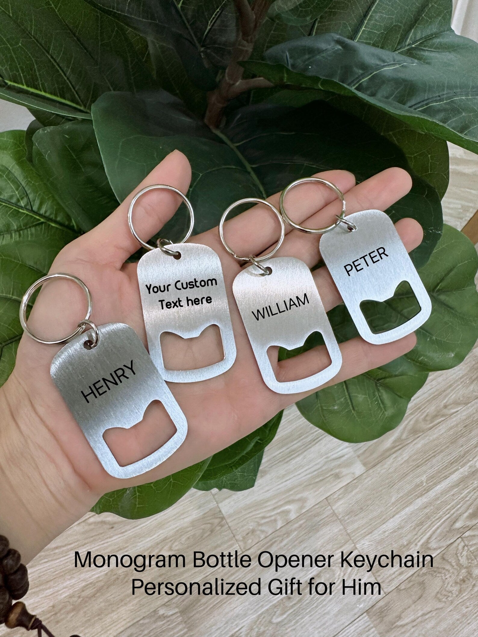 Wholesale Personalized Keychain Bottle Opener, Engraved Sleek Gift, Custom Leather Keychain Bottle Opener, Unique Engraved Gift, Anniversary