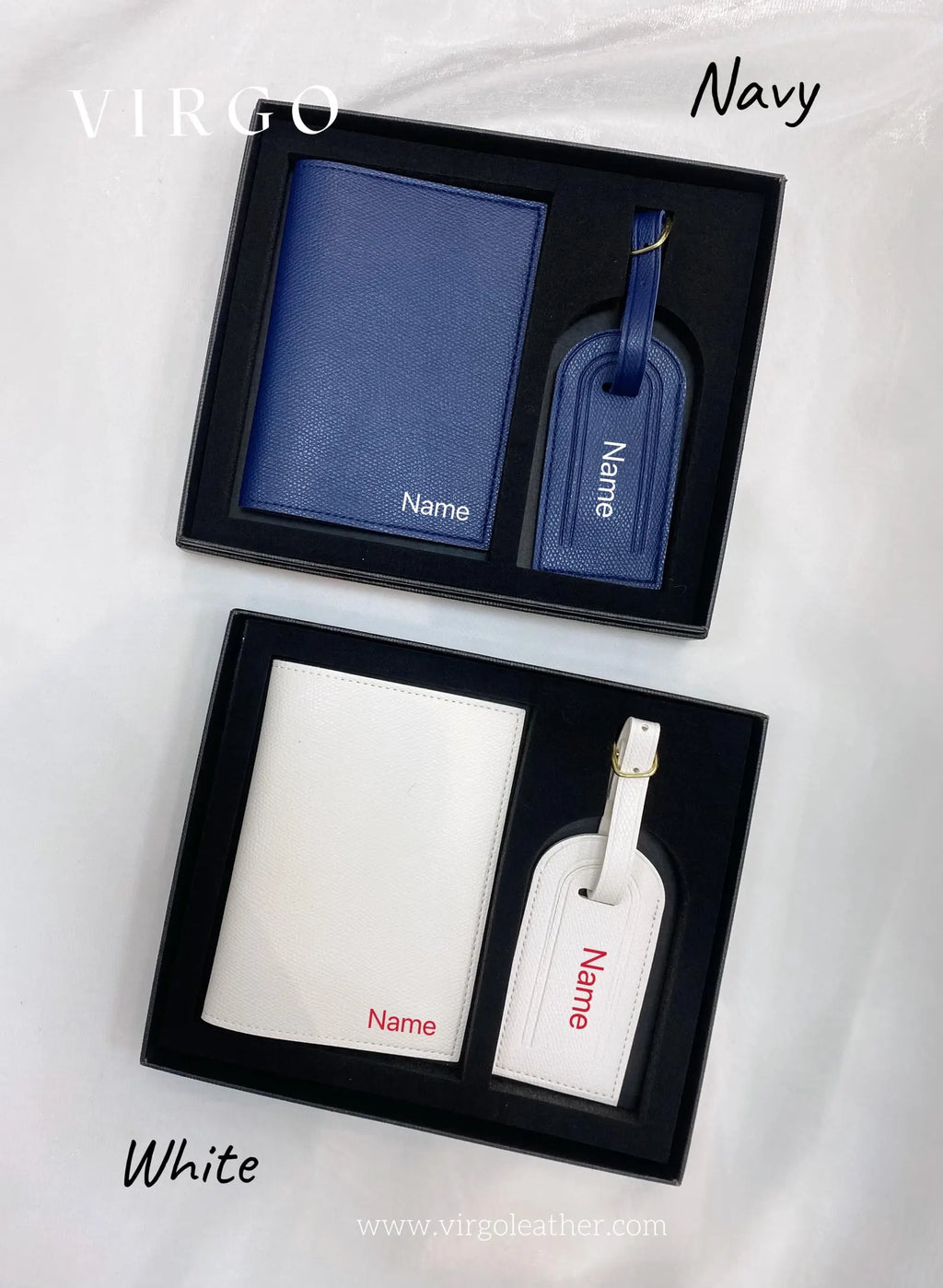 Personalized Leather Passport Holder & Luggage Tag, Custom Passport Wallet