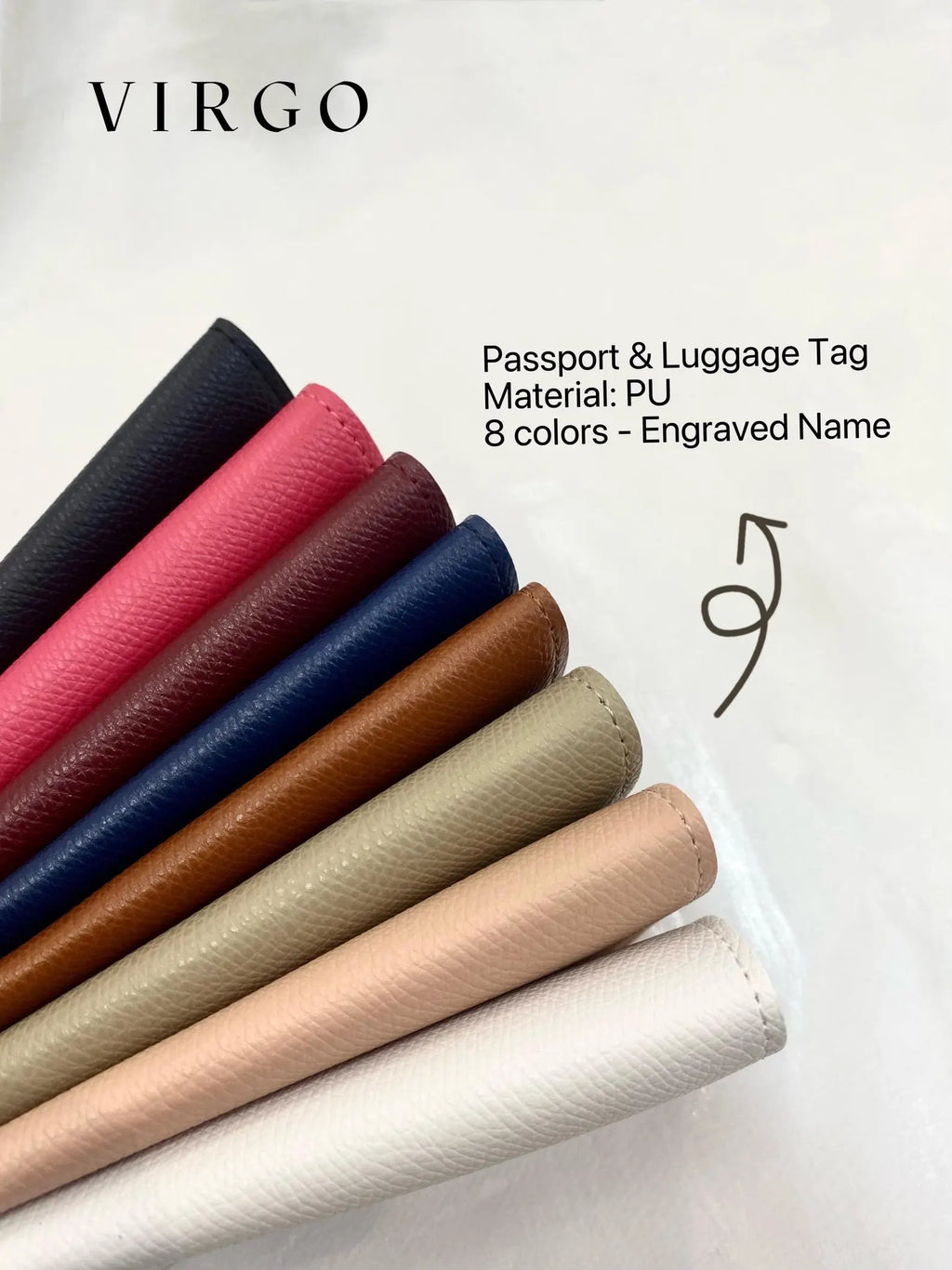 Personalized Leather Passport Holder & Luggage Tag, Custom Passport Wallet