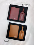 Personalized Leather Passport Holder & Luggage Tag, Custom Passport Wallet