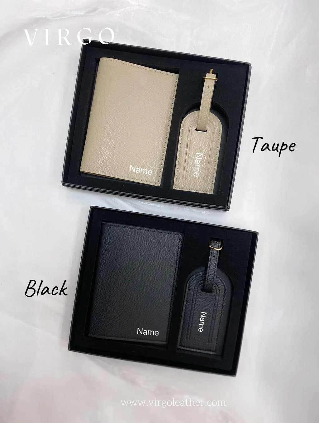 Personalized Leather Passport Holder & Luggage Tag, Custom Passport Wallet