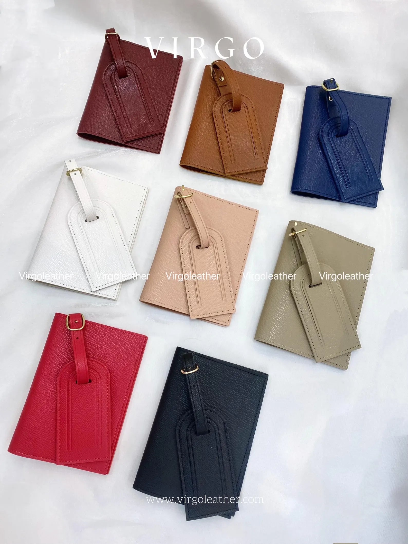 Personalized Leather Passport Holder & Luggage Tag, Custom Passport Wallet