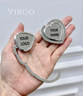 SET OF 10 Heart Personalized LASER Bag Hook Holder, Personalized Unique Hook Holder, Name Hook Holder , Handmade Hook Holder, Valentine Gift